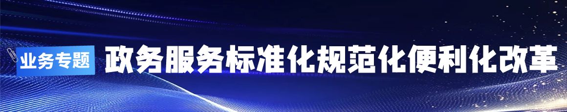 政务服务标准化规范化便利化改革