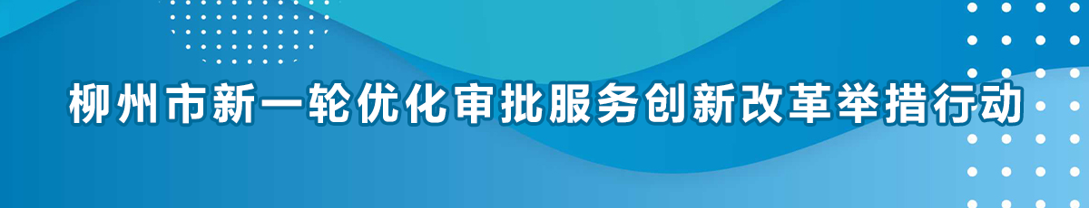 柳州市新一轮优化审批服务创新改革举措行动